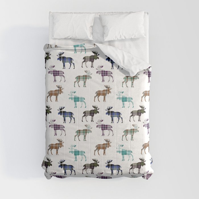 Plaid Moose III Comforter