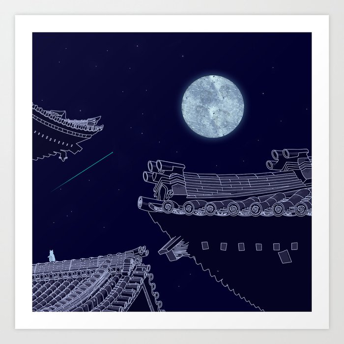 Fly me to the moon Art Print