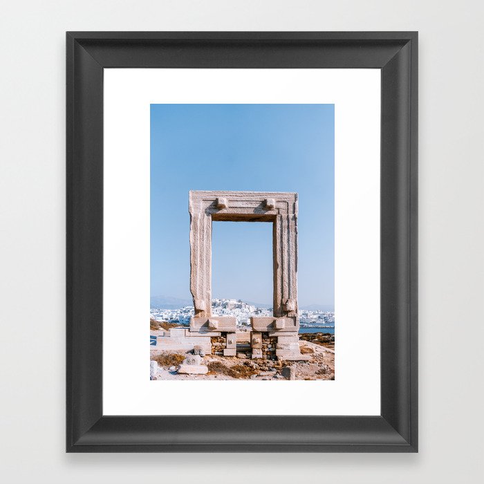 Ancient Ruin on the Greek Island of Naxos | Vibrant & Authentic Travel Photography Fine Art  Framed Art Print