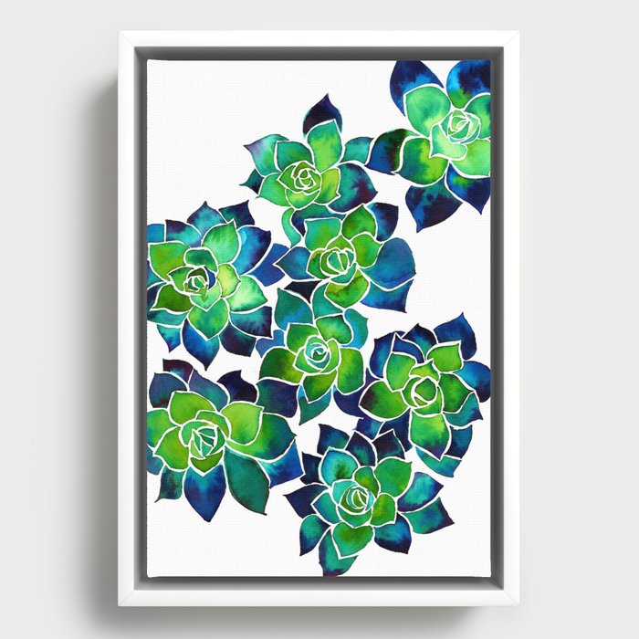 Succulents Framed Canvas