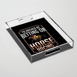 Horse Racing Race Track Number Derby Acrylic Tray