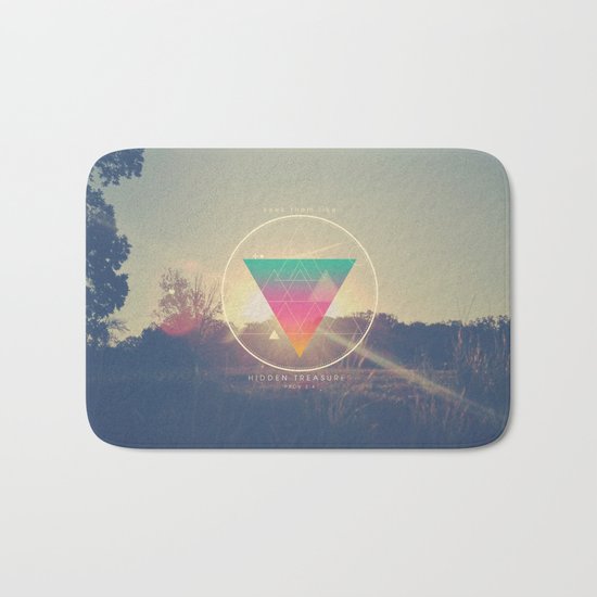 Seek Them Like Hidden Treasure - Proverbs 2:4 Bath Mat