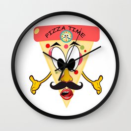Pizza Time Wall Clock | Pizzadesign, Eatpizza, Italianpizza, Pizzalovers, Pizza, Pizzatime, Graphicdesign 