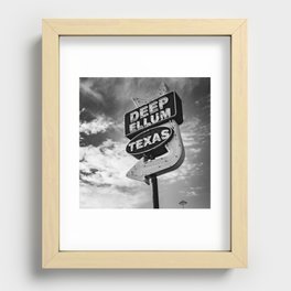 Welcome To Dallas Deep Ellum Texas - Black and White Recessed Framed Print