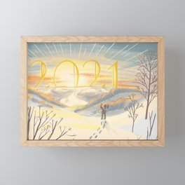 Happy New Year! 2021 has arrived! Framed Mini Art Print