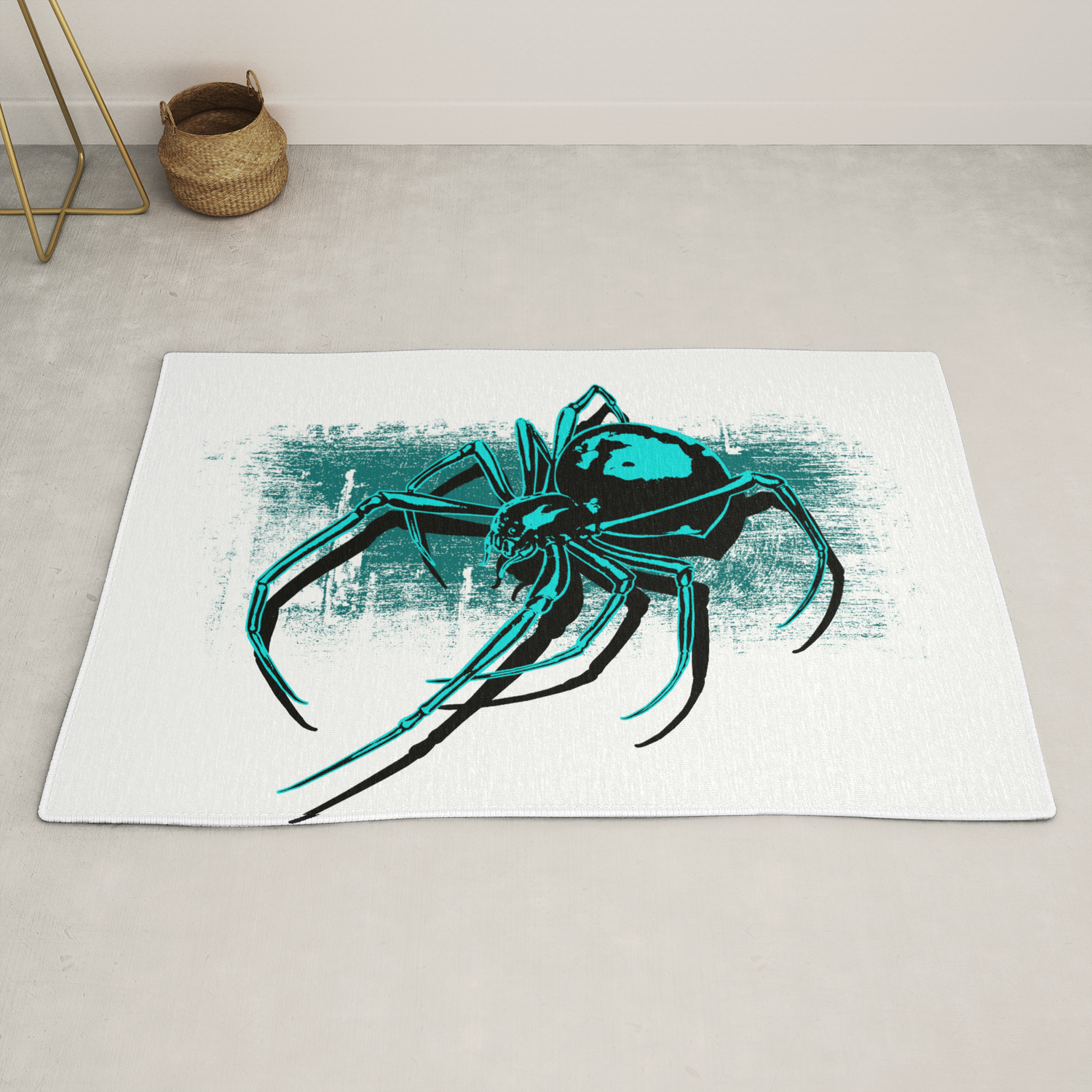 Spider tarantula. Entomologist gift. Neon black widow design gift. Perfect  present for mom mother da Rug by Serenity by Alex | Society6