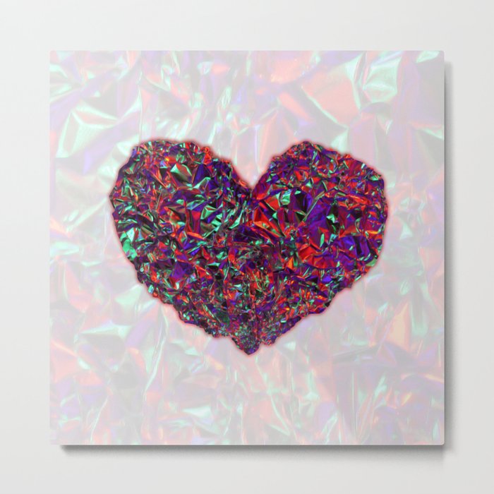 Kiss Me: Valentine's Heart Metal Print