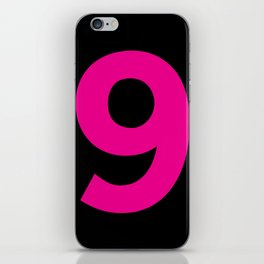 Number 9 (Magenta & Black) iPhone Skin