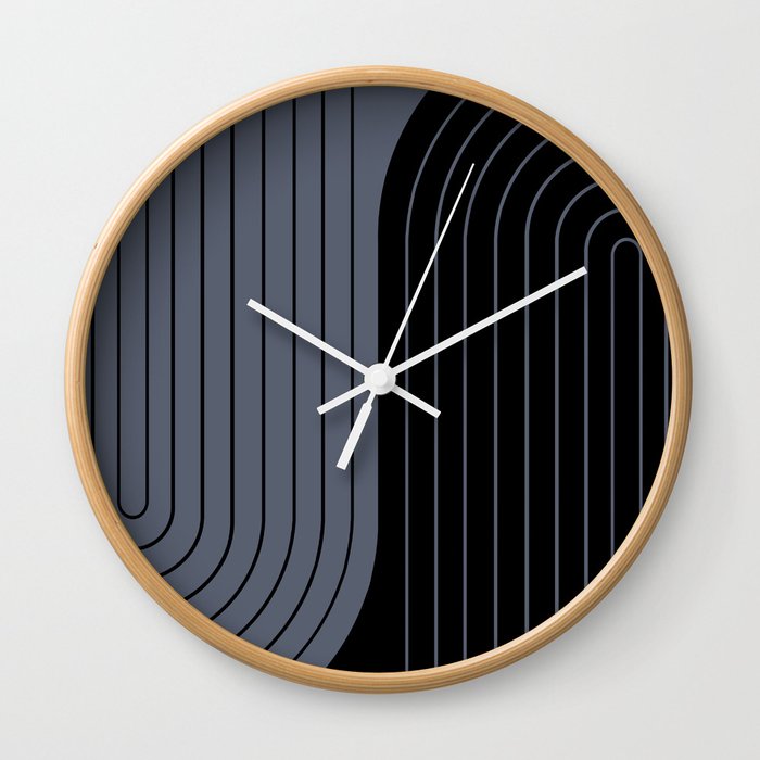 Two Tone Line Curvature LXI Wall Clock