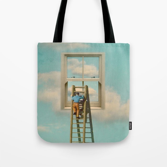 Window cleaner in the sky 02 Tote Bag