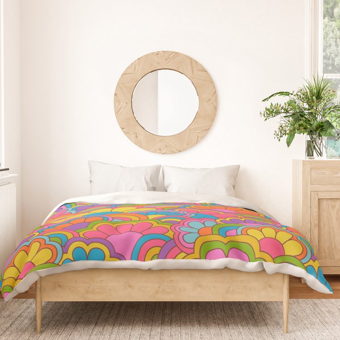70S Printed & Colorful Duvet Covers | Society6