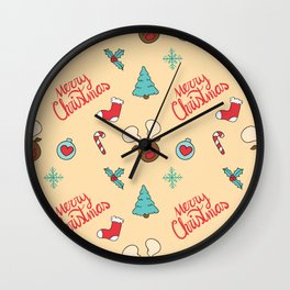 Christmas Pattern Kid Merry Deer Wall Clock