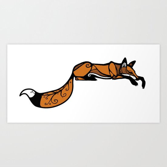 Sleeping Fox Art Print