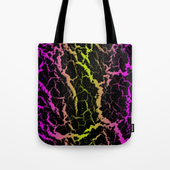 Cracked Space Lava - Pink/Lime Tote Bag