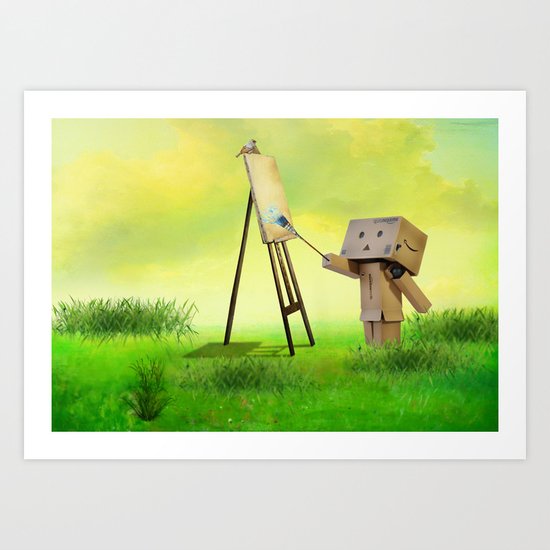 Danbo the artist Art Print