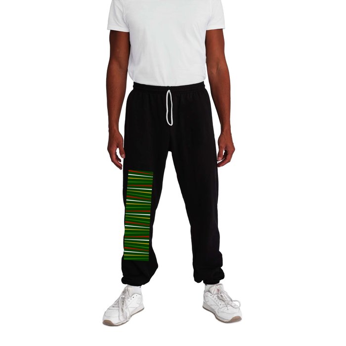 Wavy Stripes in Christmas Colors I Sweatpants