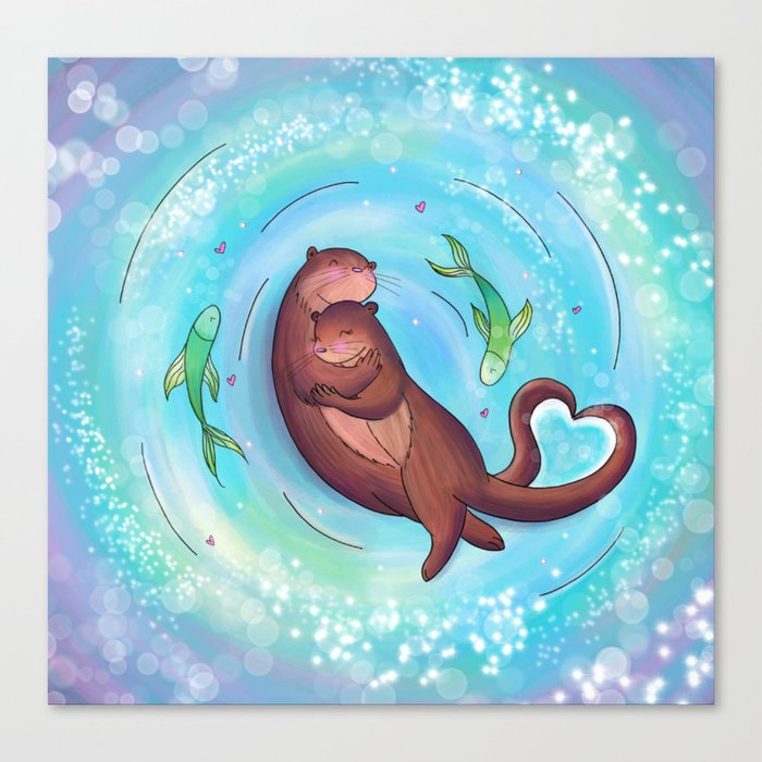 Otterly in love with you Canvas Print