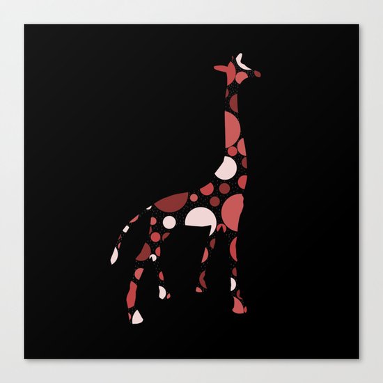 High Class Polka Dots Giraffe Canvas Print