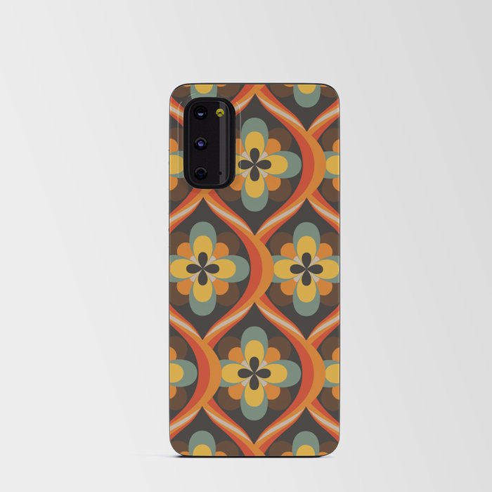 Retro Floral Tiger Eyes Android Card Case