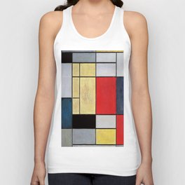 Piet Mondrian (Dutch, 1872-1944) - Title: Composition I - Date: 1920 - Style: De Stijl (Neoplasticism) - Genre: Abstract, Geometric Abstraction - Medium: Oil on canvas - Digitally Enhanced Version (2000 dpi) - Unisex Tank Top