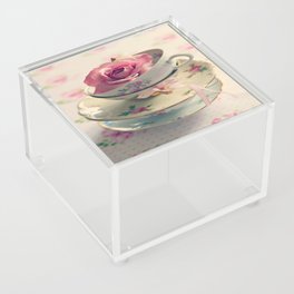 Vintage Tea Cups Acrylic Box
