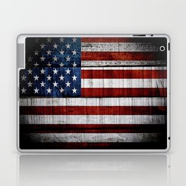 Vintage Old American Flag From Dark Laptop Skin