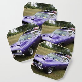1968 MOPAR plum crazy Hemi Coronet 500 color photography / photograph / poster Coaster