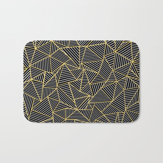Ab Out Double Repeat Black Bath Mat