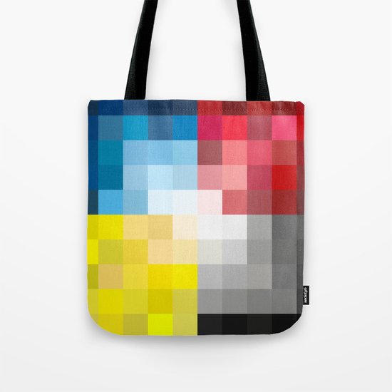 CMYK Pixel Tote Bag
