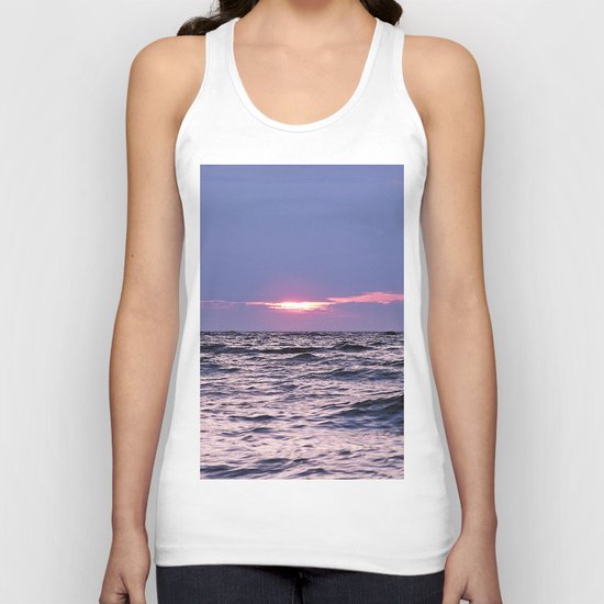 Water level Sunset Unisex Tank Top