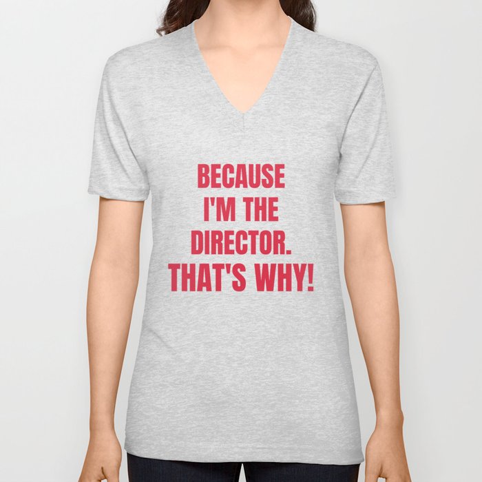 Director's funny theatre gift. V Neck T Shirt