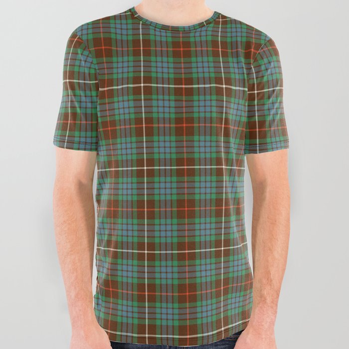 Clan Fraser Hunting Tartan All Over Graphic Tee