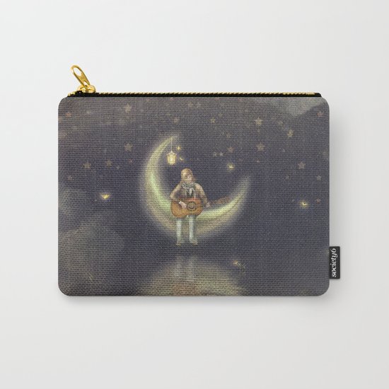 Story about boy who play guitar on moon Carry-All Pouch