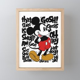 "Oh Boy - Mickey Mouse" by Matthew Taylor Wilson Framed Mini Art Print