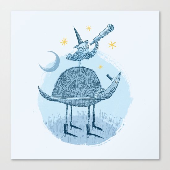 Tortoise & Owl Canvas Print