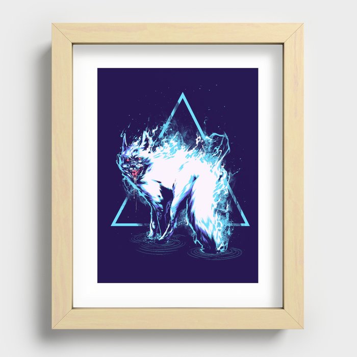flaming Fox Recessed Framed Print