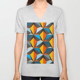 Vivid colors Geometric fine modern art for home decoration  | Modern art V Neck T Shirt