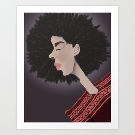 Afro Woman Art Print