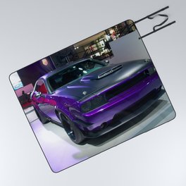 Purple Challenger Hellcat Demon color photograph / photography / poster Picnic Blanket