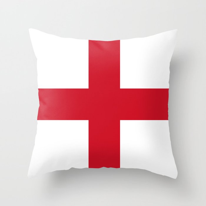 Flag of England - St. George's Cross Throw Pillow