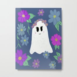 Flower Ghost Metal Print