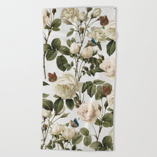 ROSES AND BUTTERFLIES 2 Beach Towel