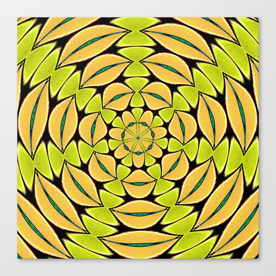 Orange/Green abstract Canvas Print