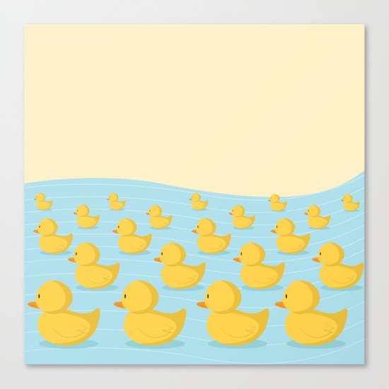 Rubber Duckie Army Canvas Print