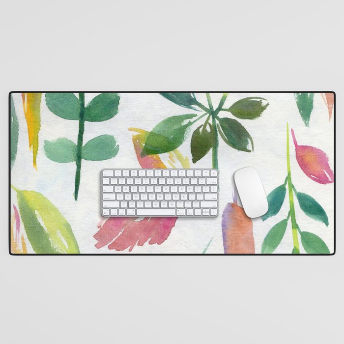 colorful leaves Desk Mat