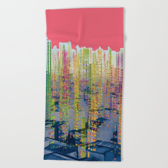 Fragmented Worlds II IV Beach Towel