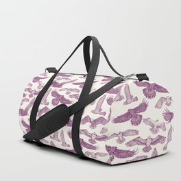 birds of prey purple Duffle Bag