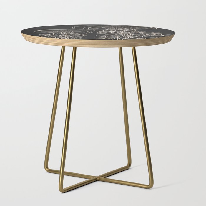 Minimal Floral Jellyfishes 2 Side Table