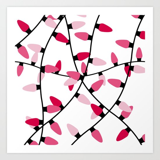 Christmas lights Art Print