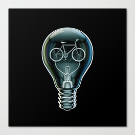 Dark Bicycle Bulb Canvas Print